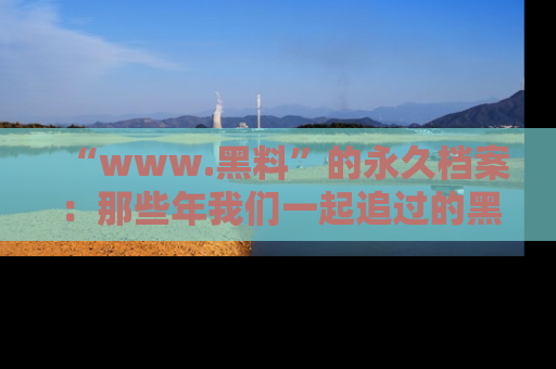 “www.黑料”的永久档案:那些年我们一起追过的黑料真相