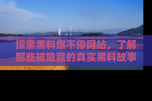 探索黑料爆不停网站,了解那些被隐藏的真实黑料故事