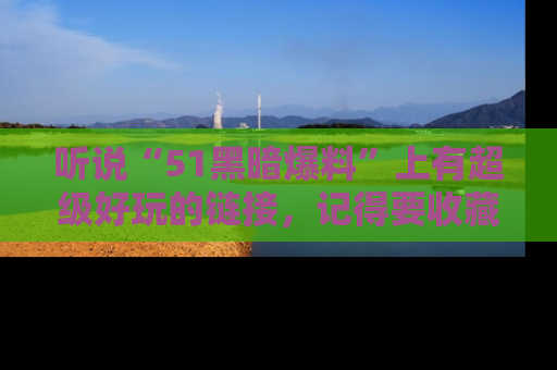 听说“51黑暗爆料”上有超级好玩的链接,记得要收藏哦!